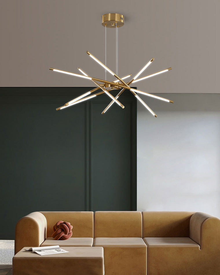Lustre LED à tiges lumineuses WOMO-WM2034