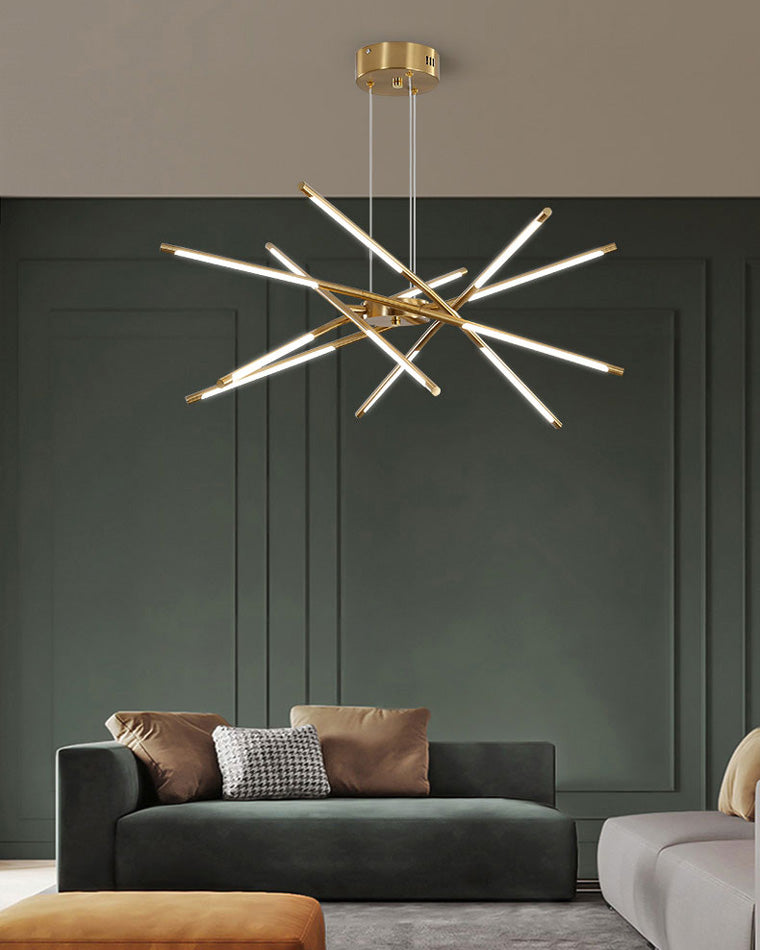 Lustre LED à tiges lumineuses WOMO-WM2034