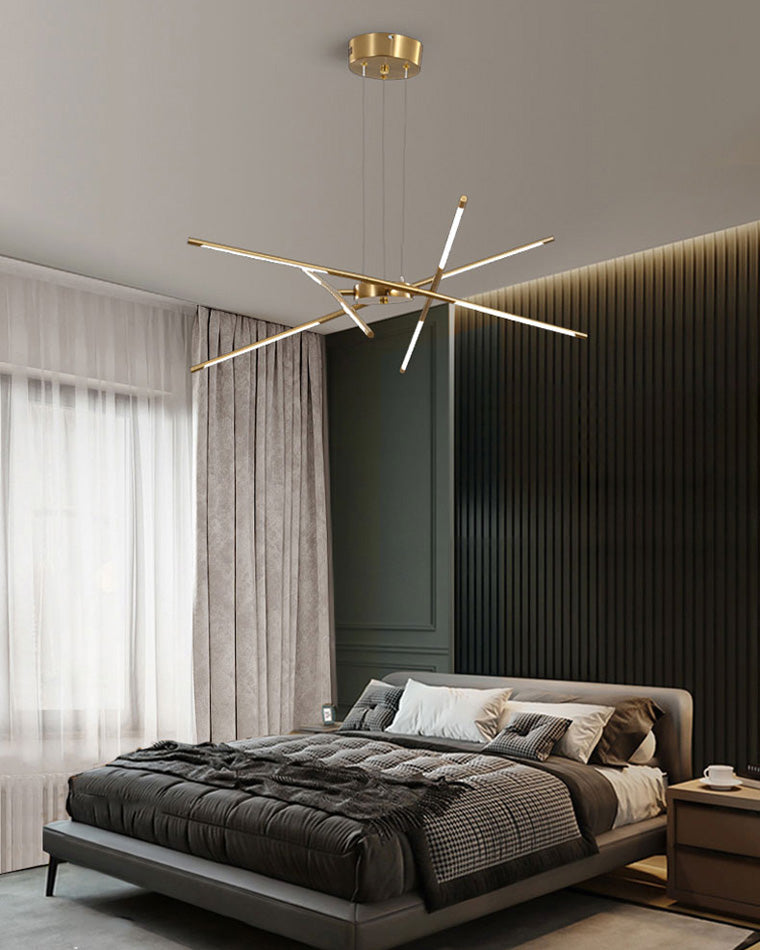 Lustre LED à tiges lumineuses WOMO-WM2034
