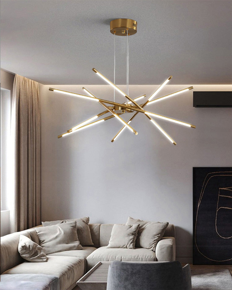 Lustre LED à tiges lumineuses WOMO-WM2034