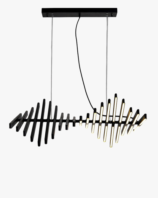 WOMO Lustre Vague Band Led Noir-WM2039
