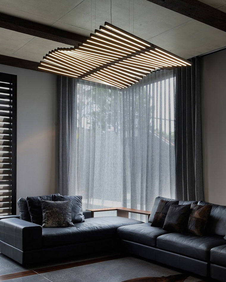 WOMO Wave Pendant Light LED Black-WM2039