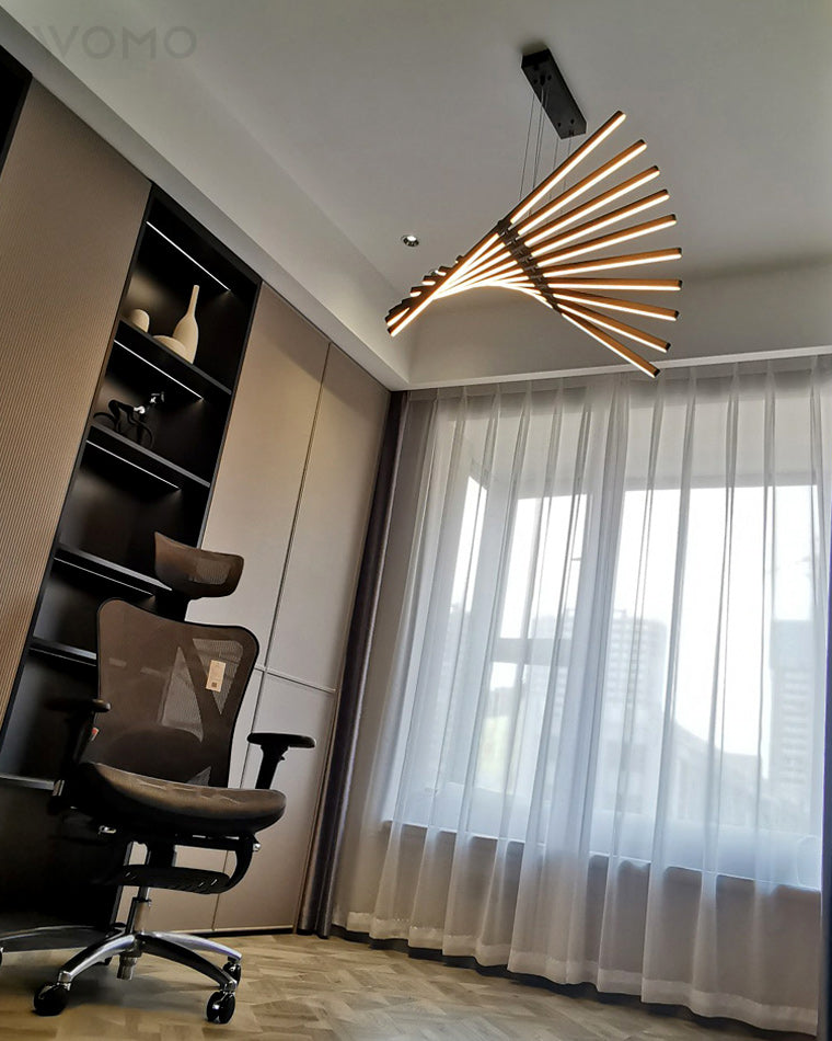 WOMO Wave Pendant Light LED Black-WM2039