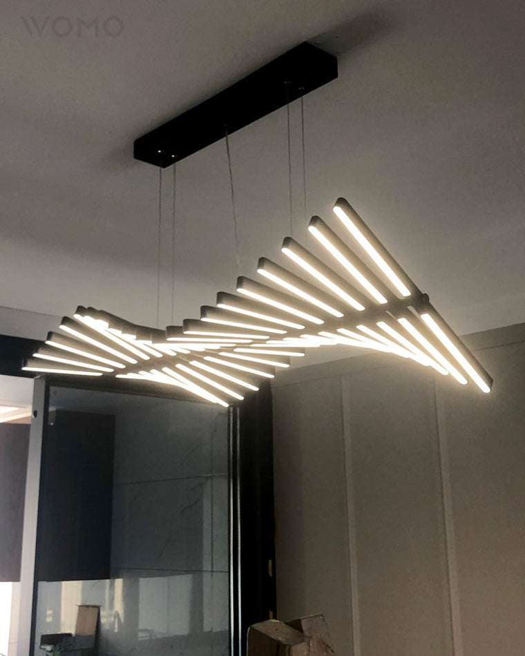WOMO Wave Pendant Light LED Black-WM2039