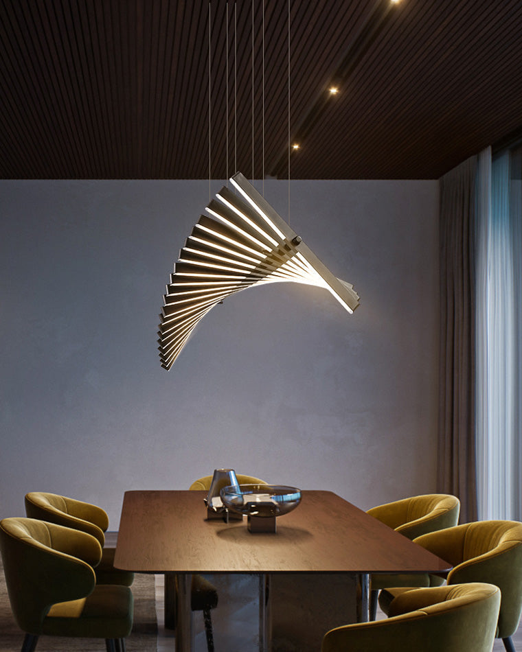 WOMO Wave Pendant Light LED Black-WM2039