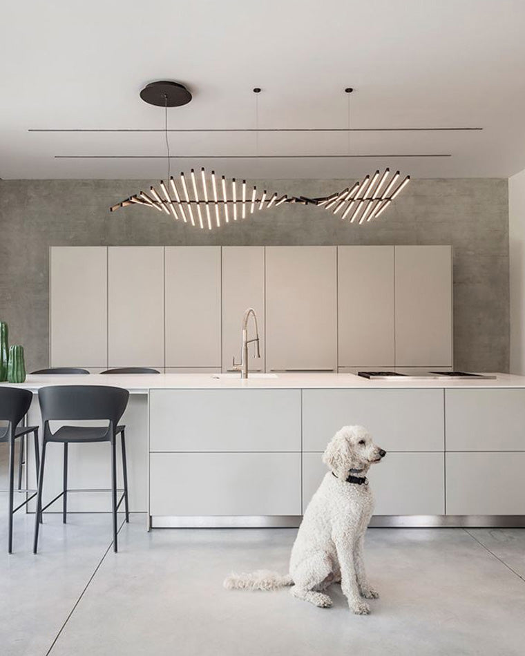 WOMO Wave Pendant Light LED Black-WM2039