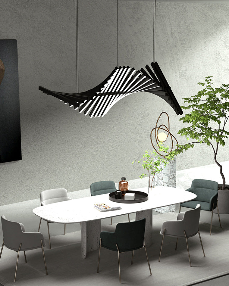 WOMO Wave Pendant Light LED Black-WM2039