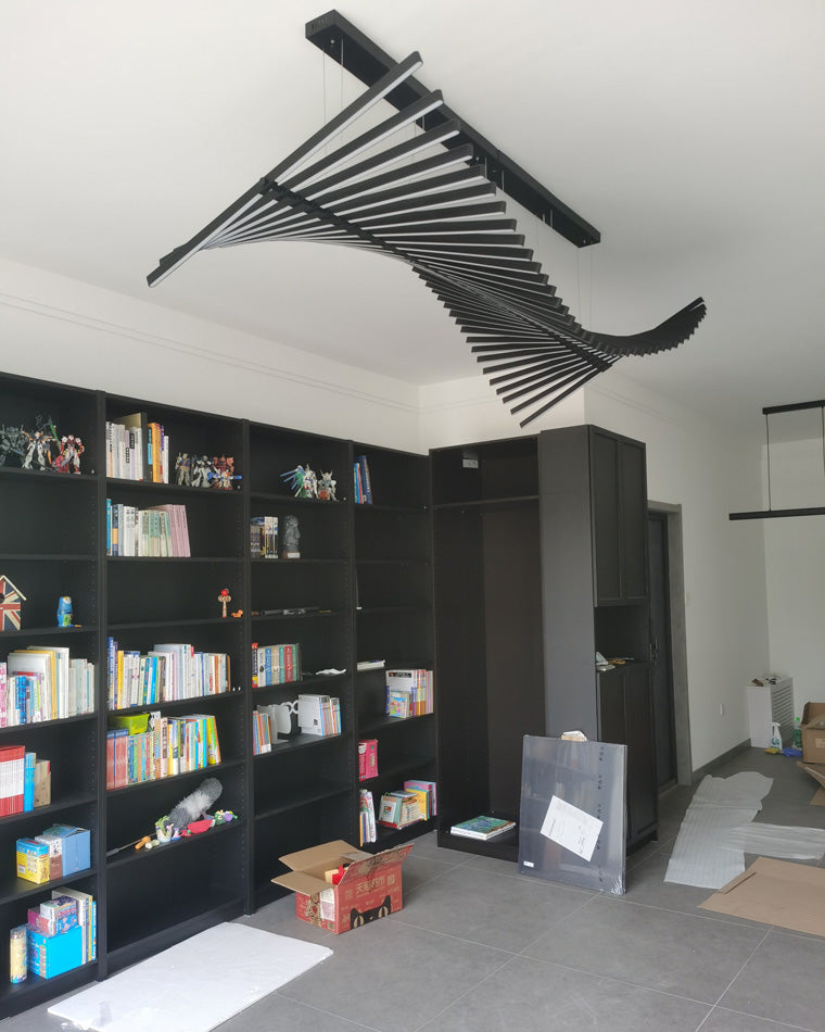 WOMO Wave Pendant Light LED Black-WM2039