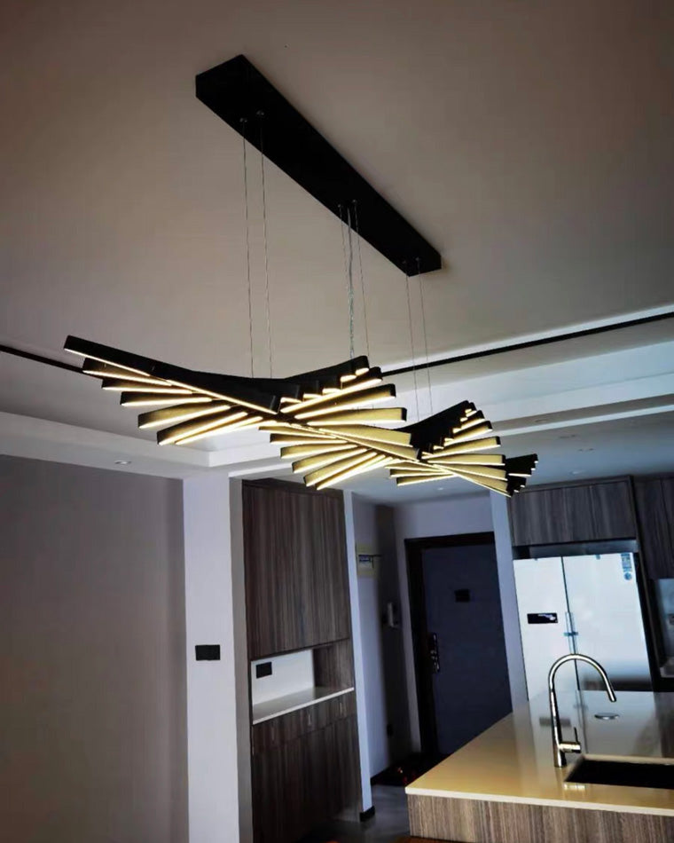 WOMO Wave Pendant Light LED Black-WM2039