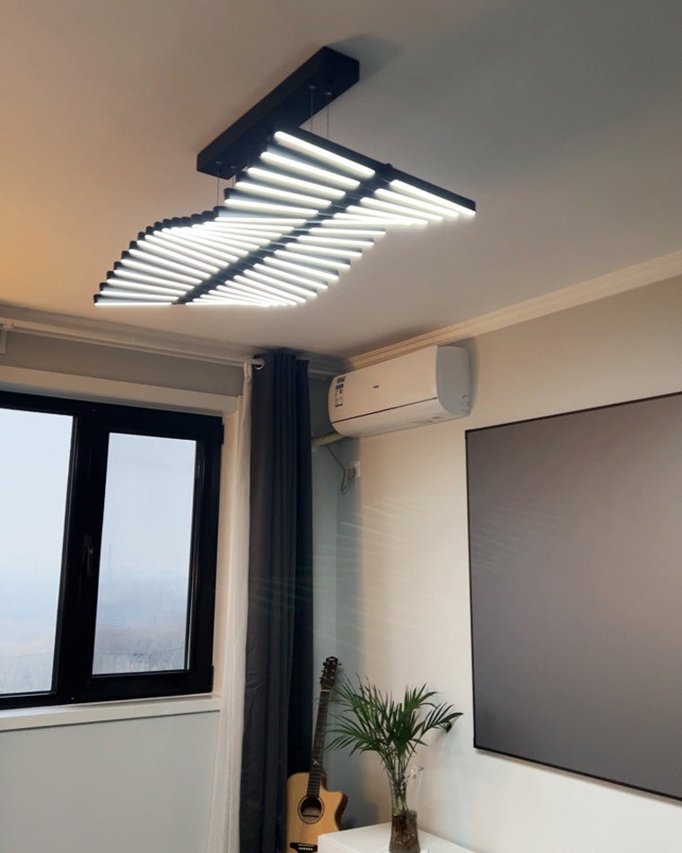 WOMO Wave Pendant Light LED Black-WM2039