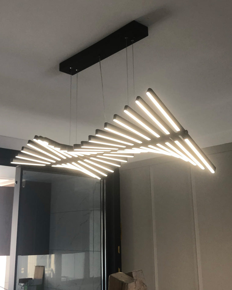 WOMO Wave Pendant Light LED Black-WM2039