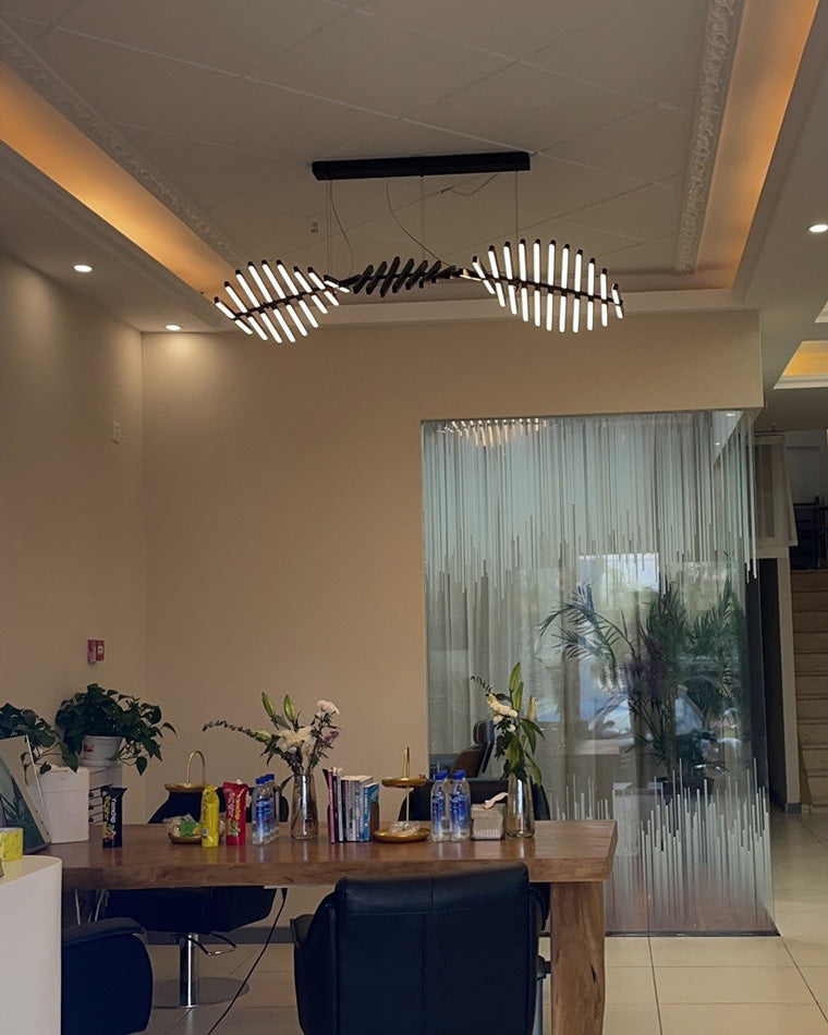 WOMO Wave Pendant Light LED Black-WM2039