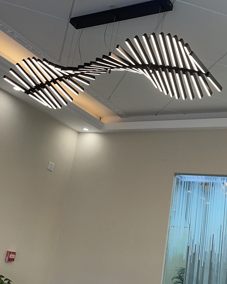WOMO Wave Pendant Light LED Black-WM2039