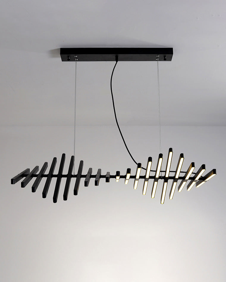 WOMO Wave Pendant Light LED Black-WM2039