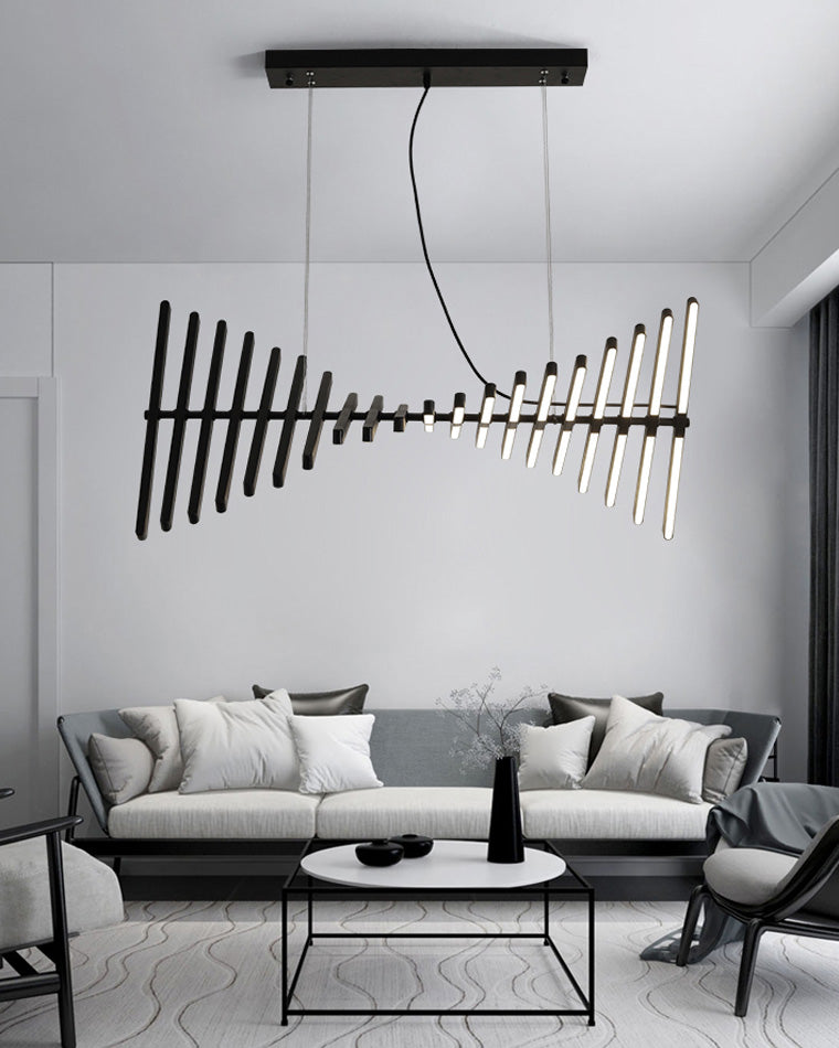 WOMO Wave Pendant Light LED Black-WM2039