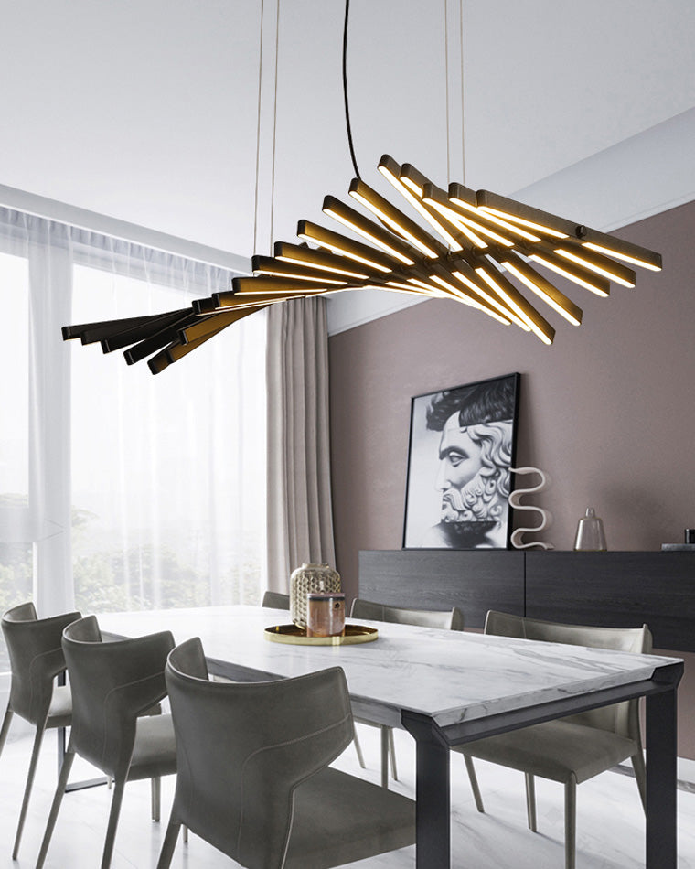 WOMO Wave Pendant Light LED Black-WM2039