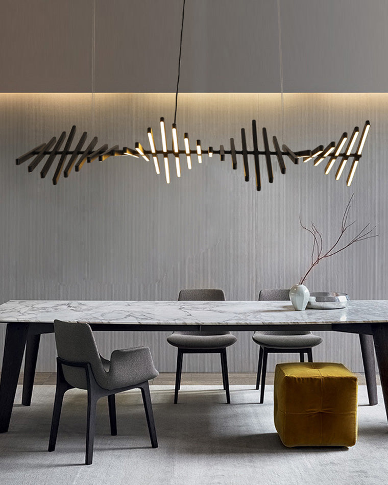 WOMO Wave Pendant Light LED Black-WM2039