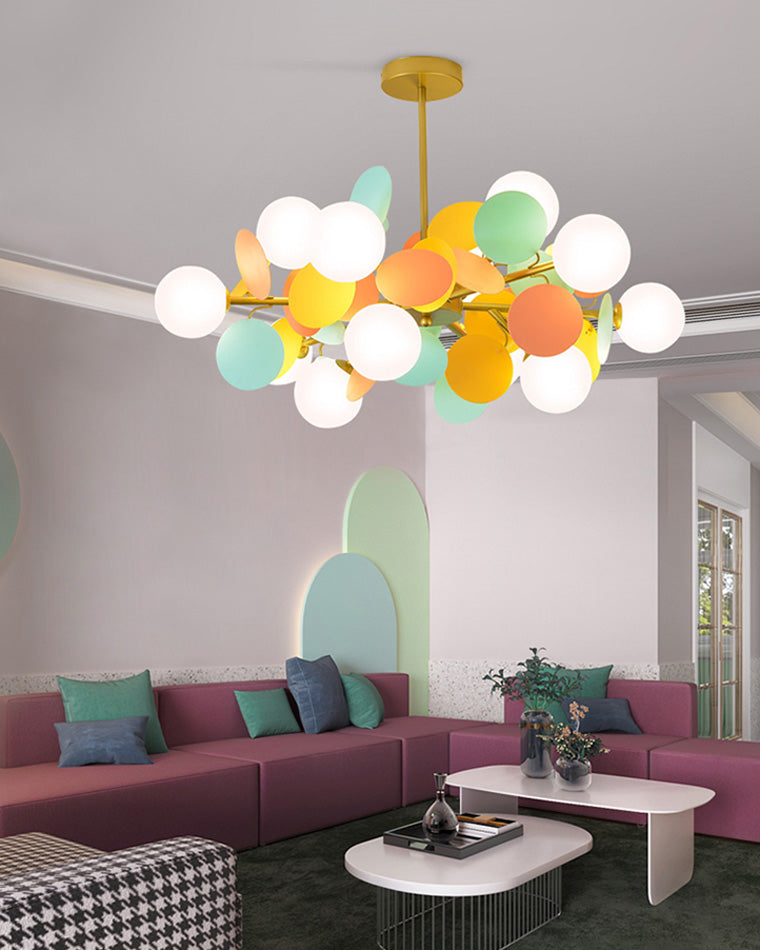 WOMO Lustre Branche Boule Verre-WM2044