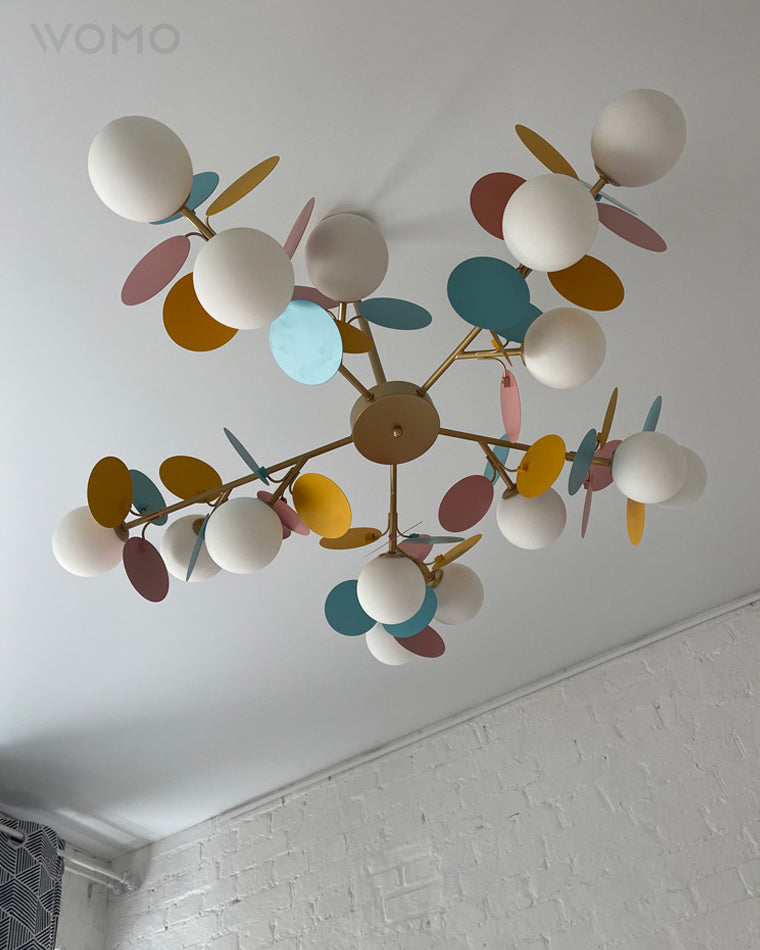 WOMO Lustre Branche Boule Verre-WM2044