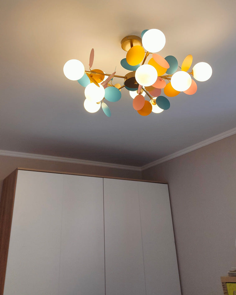 WOMO Lustre Branche Boule Verre-WM2044