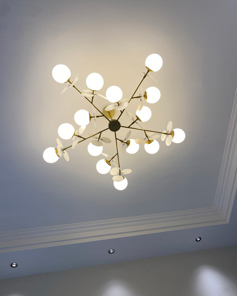 WOMO Lustre Branche Boule Verre-WM2044