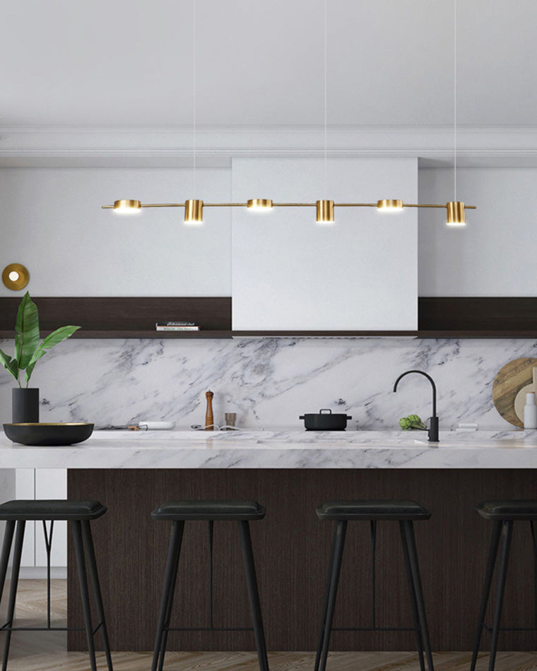WOMO Lustre Lineaire Doré/Noir-WM2048