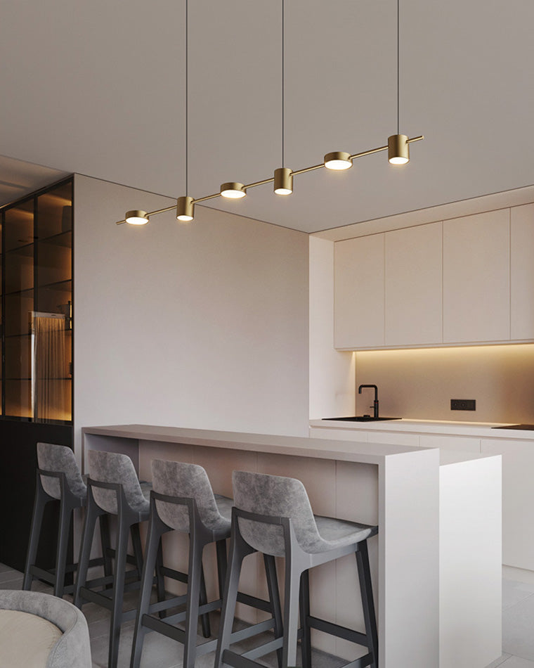 WOMO Lustre Lineaire Doré/Noir-WM2048