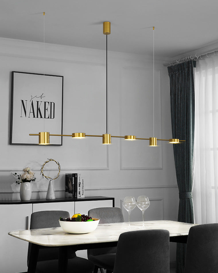 WOMO Lustre Lineaire Doré/Noir-WM2048