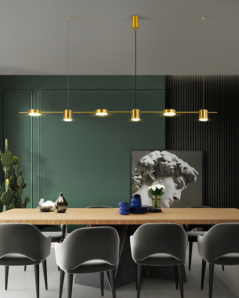 WOMO Lustre Lineaire Doré/Noir-WM2048