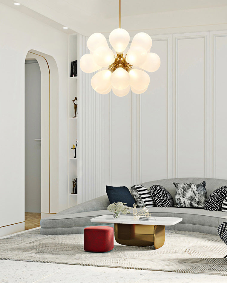 WOMO Glass Bubble Flower Chandelier - WM2051