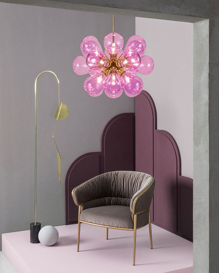 WOMO Glass Bubble Flower Chandelier - WM2051