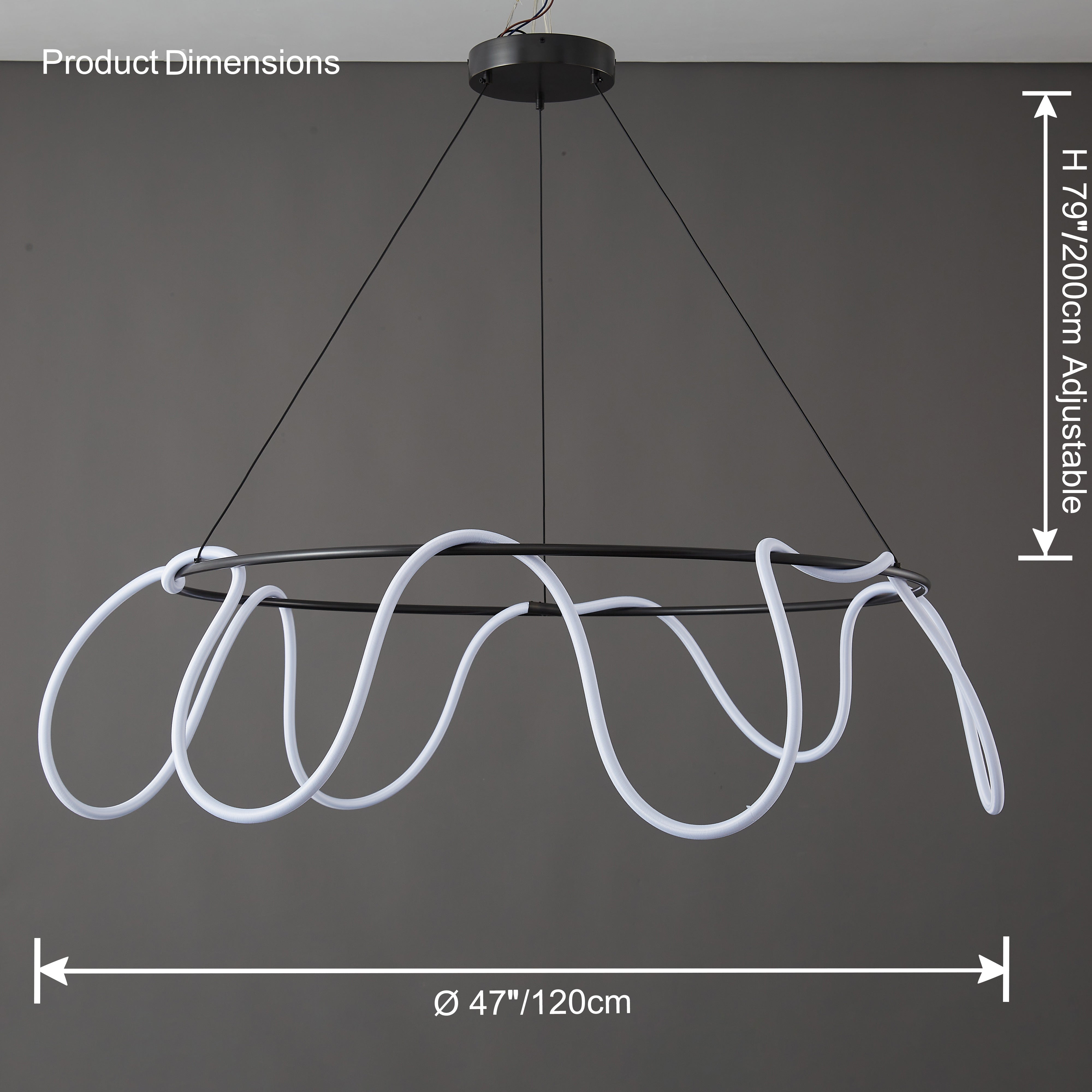 WOMO Lustre Rond Corde Led-WM2059b