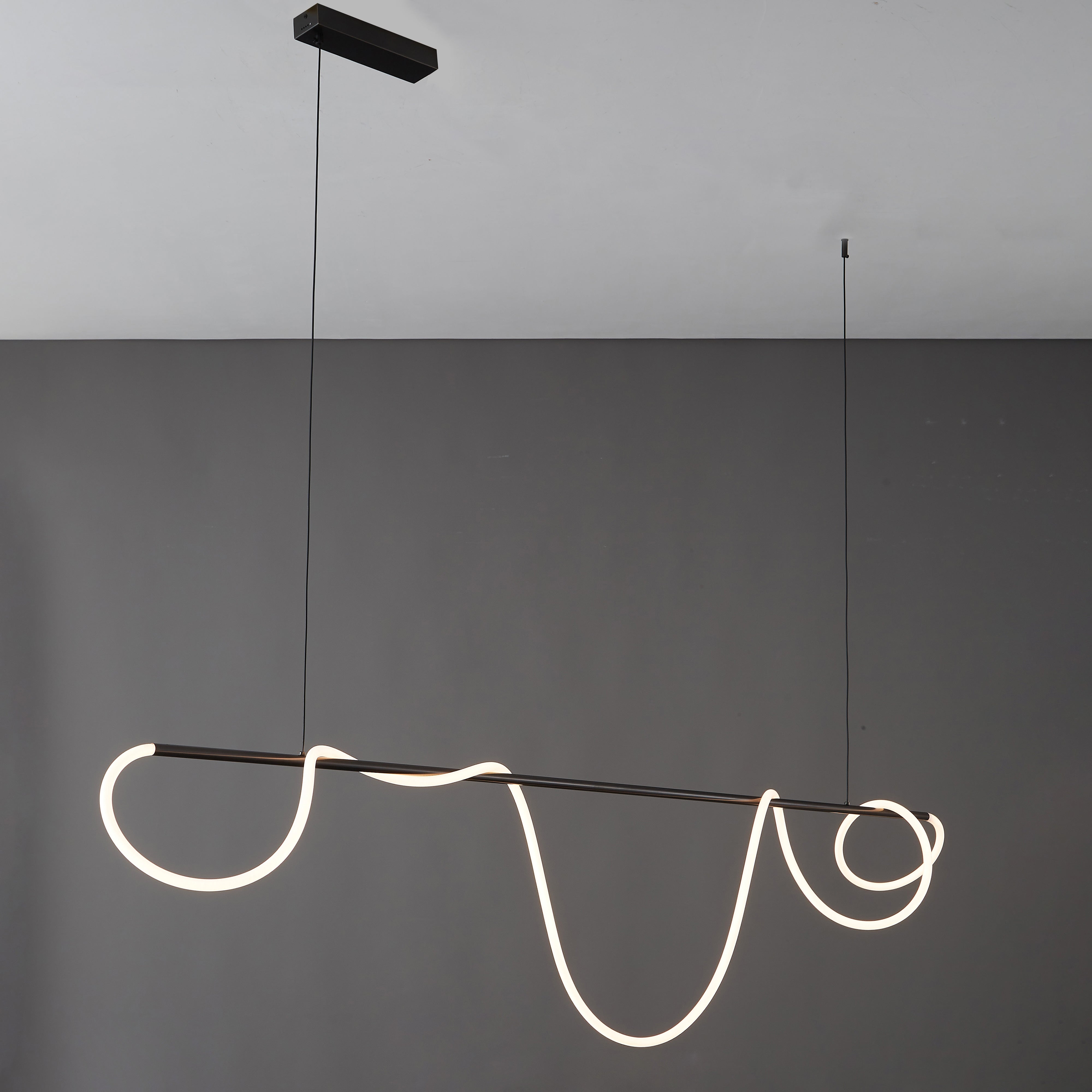 WOMO Suspension LED Filaire Blanc Lineaire Minimaliste Design-WM2059a