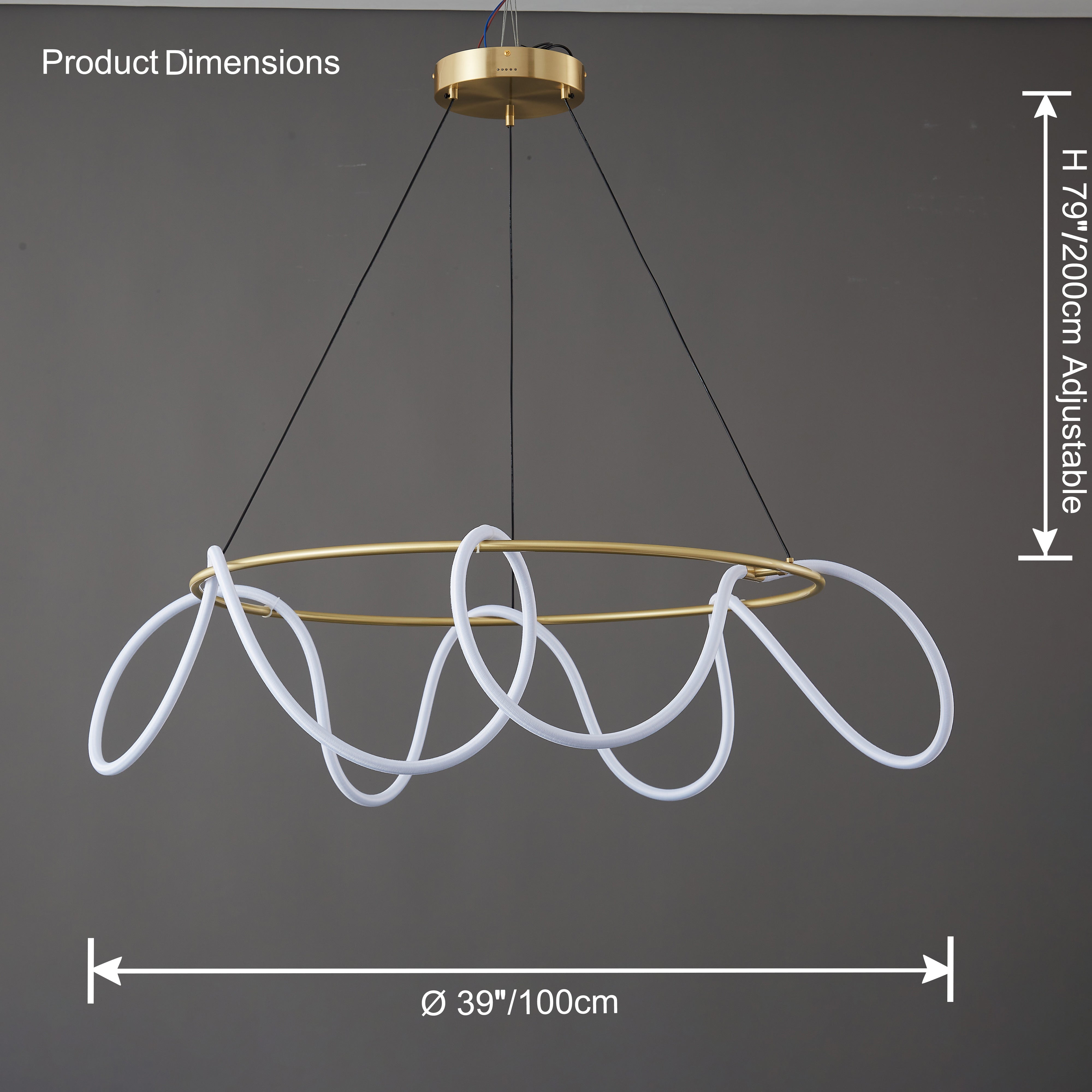WOMO Lustre Rond Corde Led-WM2059b