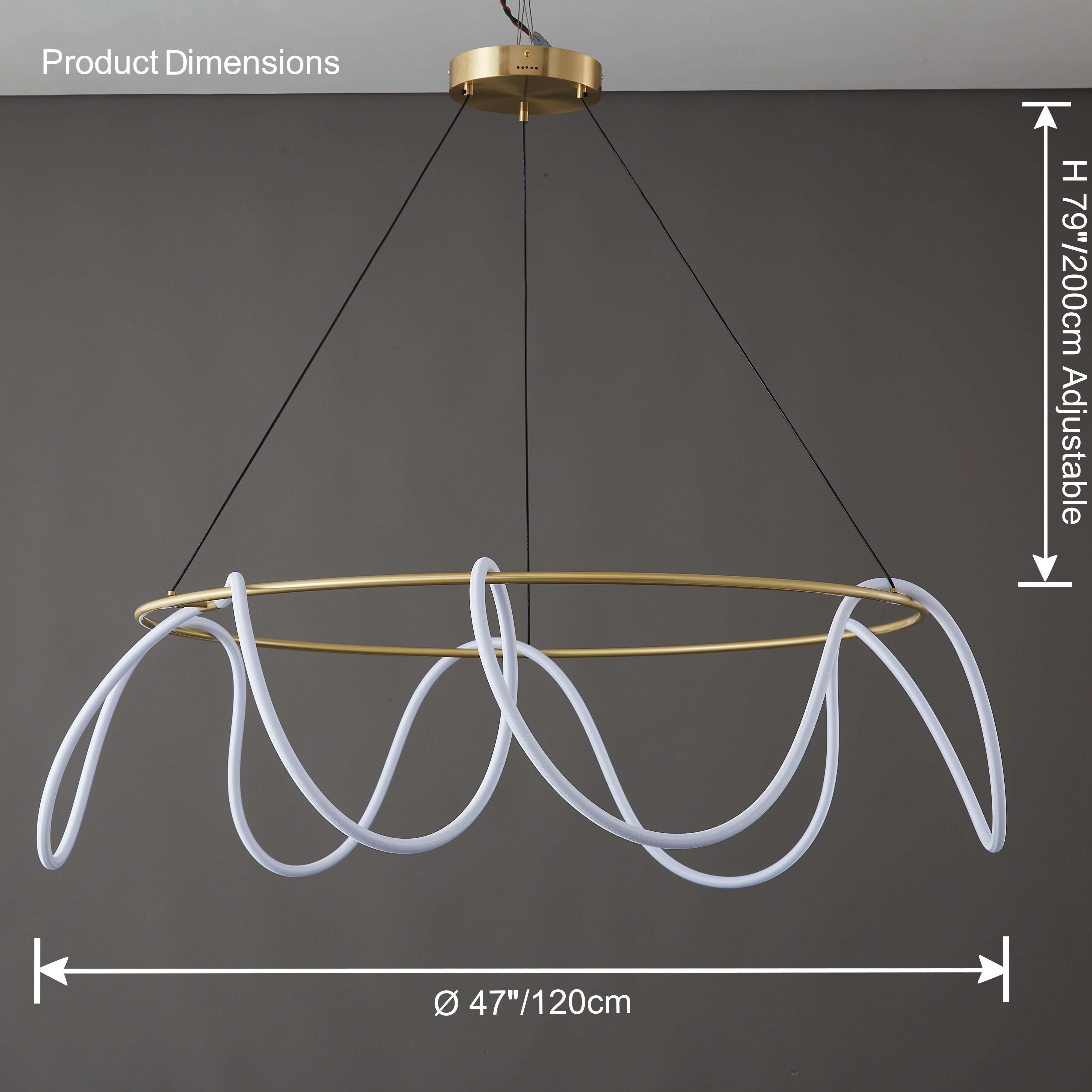 WOMO Lustre Rond Corde Led-WM2059b