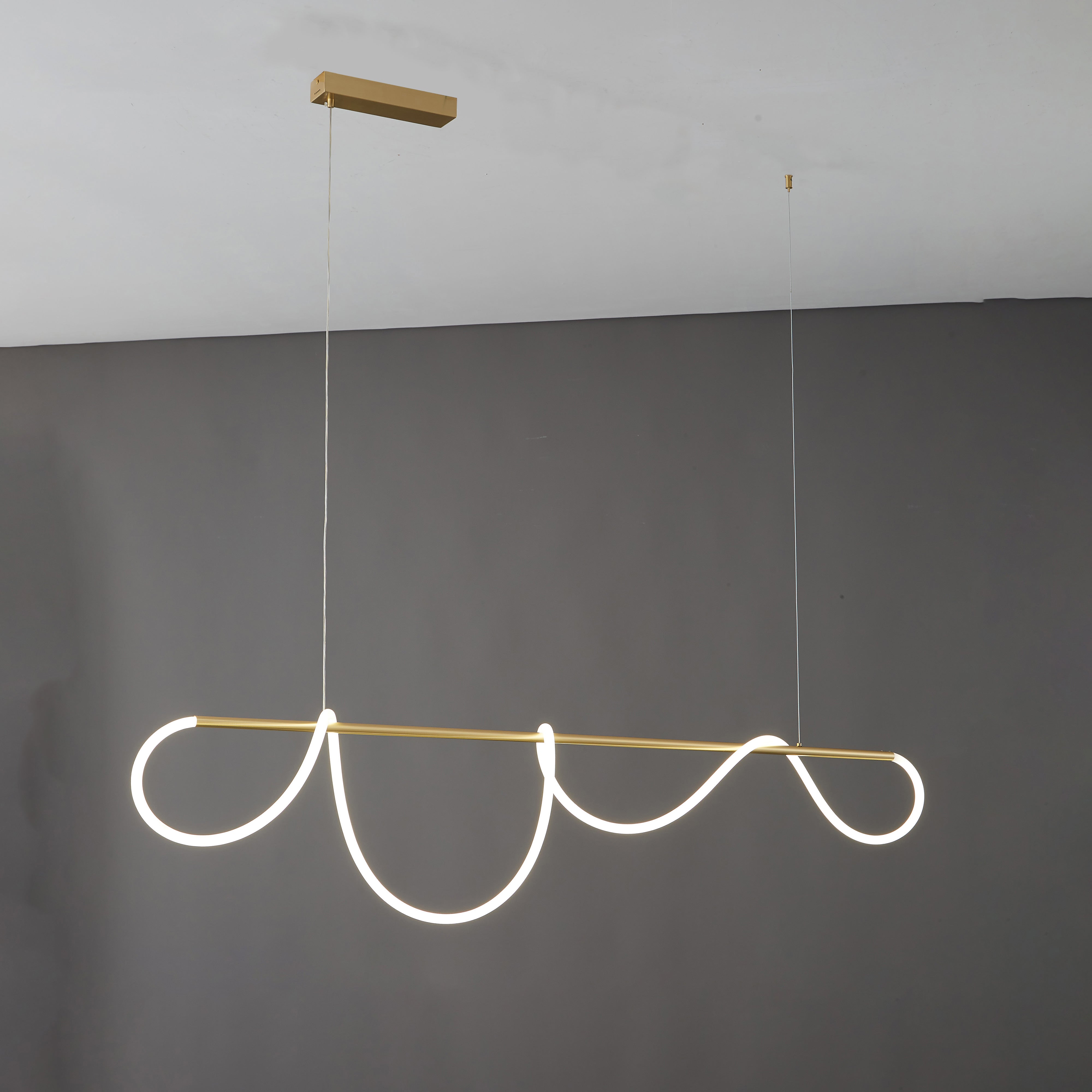 WOMO Suspension LED Filaire Blanc Lineaire Minimaliste Design-WM2059a