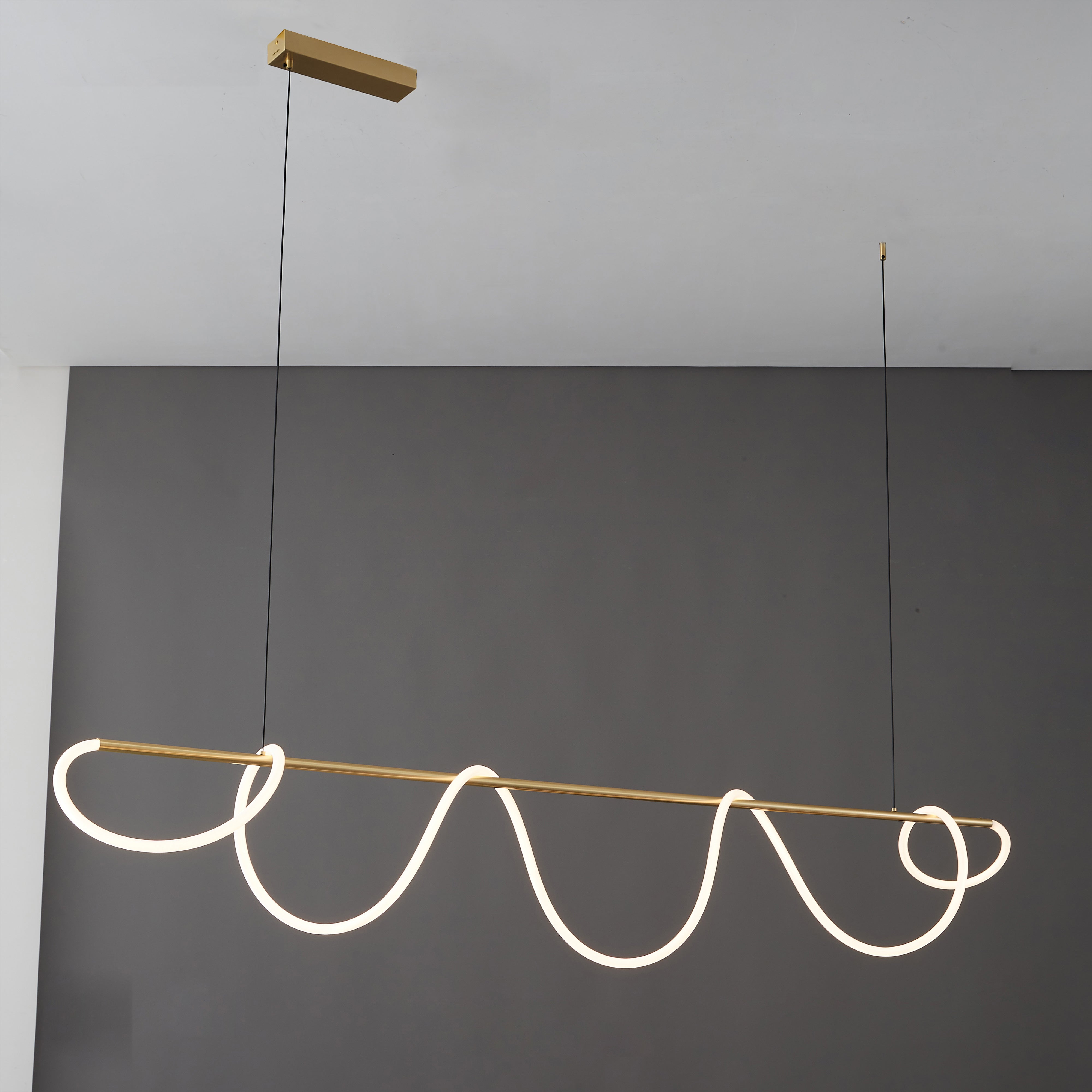 WOMO Suspension LED Filaire Blanc Lineaire Minimaliste Design-WM2059a