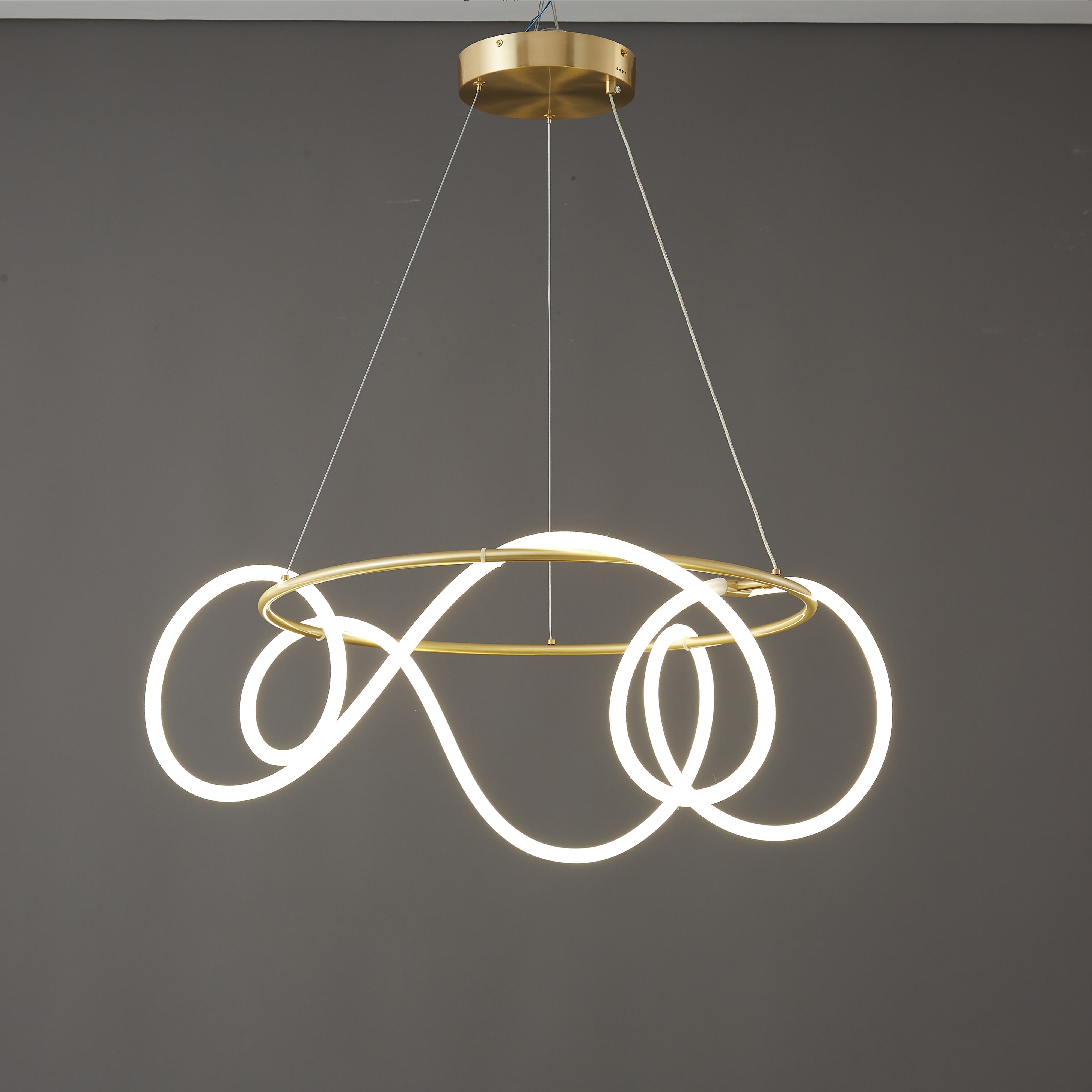 WOMO Suspension LED Filaire Blanc Lineaire Minimaliste Design-WM2059a