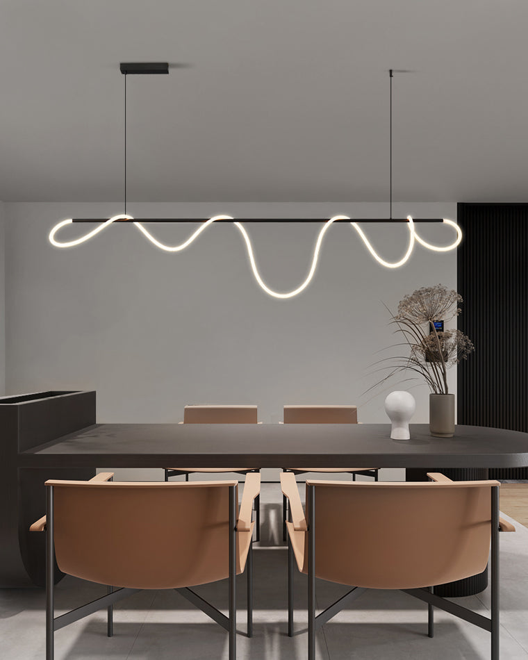 WOMO Suspension LED Filaire Blanc Lineaire Minimaliste Design-WM2059a