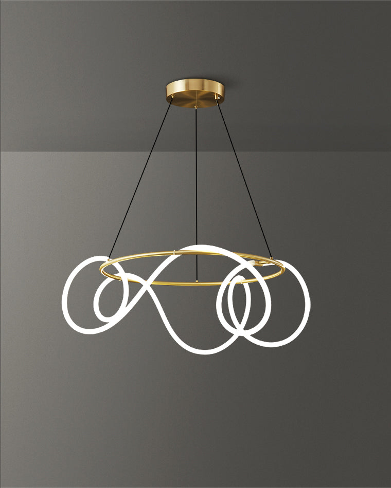 WOMO Suspension LED Filaire Blanc Lineaire Minimaliste Design-WM2059a