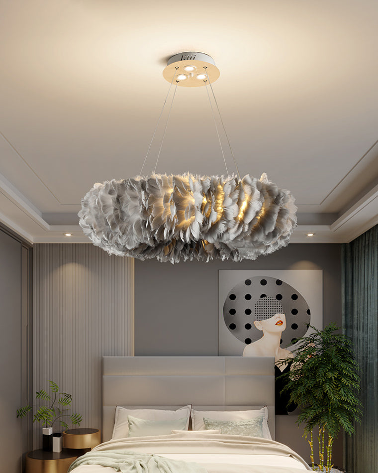 WOMO Suspension Rond Plume Pour Chambre-WM2060