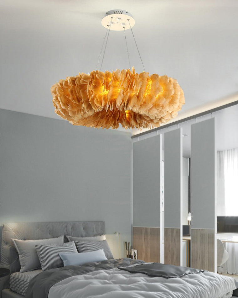 WOMO Suspension Rond Plume Pour Chambre-WM2060