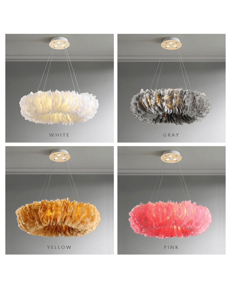 WOMO Suspension Rond Plume Pour Chambre-WM2060
