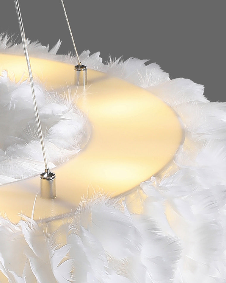 WOMO Suspension Rond Plume Pour Chambre-WM2060