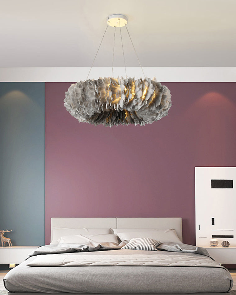 WOMO Suspension Rond Plume Pour Chambre-WM2060
