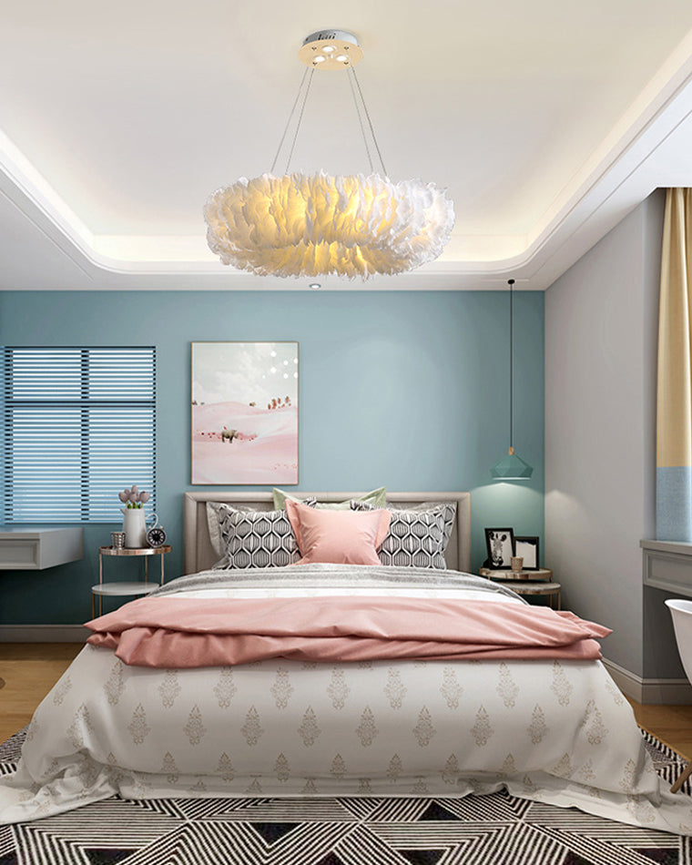 WOMO Suspension Rond Plume Pour Chambre-WM2060