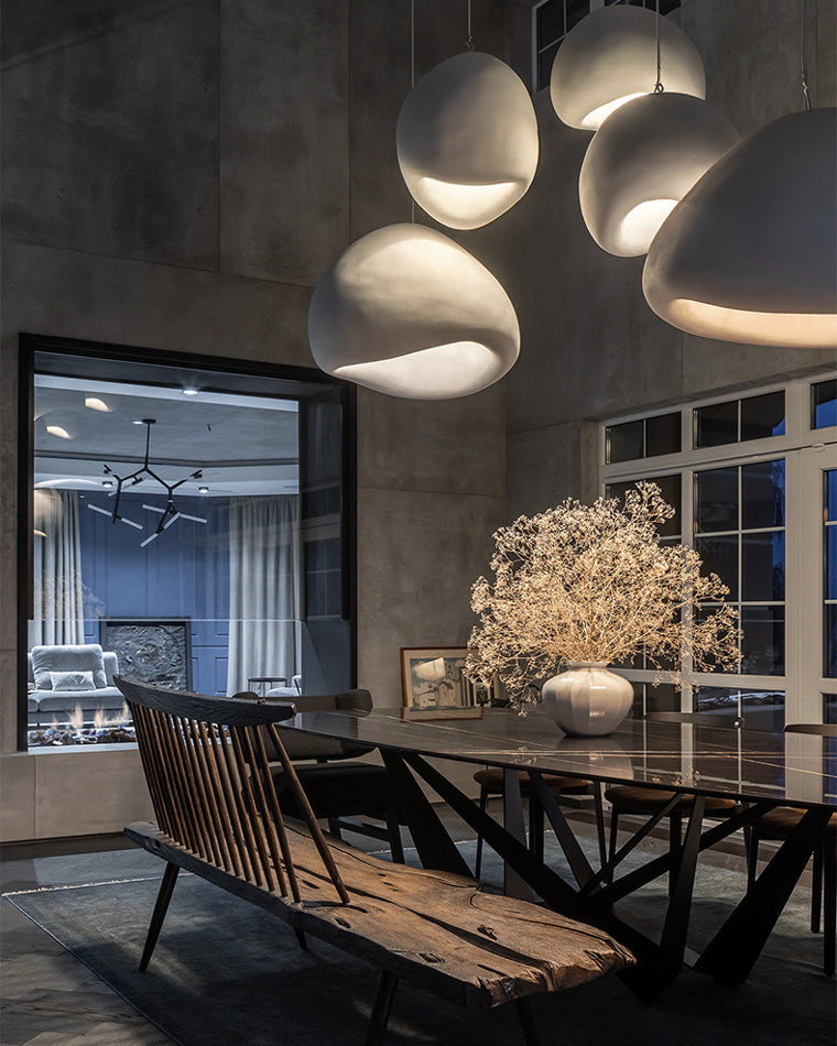 WOMO Suspension Résine Blanc Wabi Sabi-WM2061