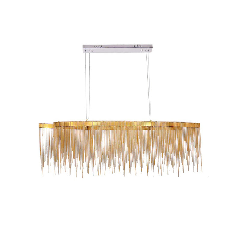 WOMO Lustre Linéaire Macramé Doré/Argent-WM2062b
