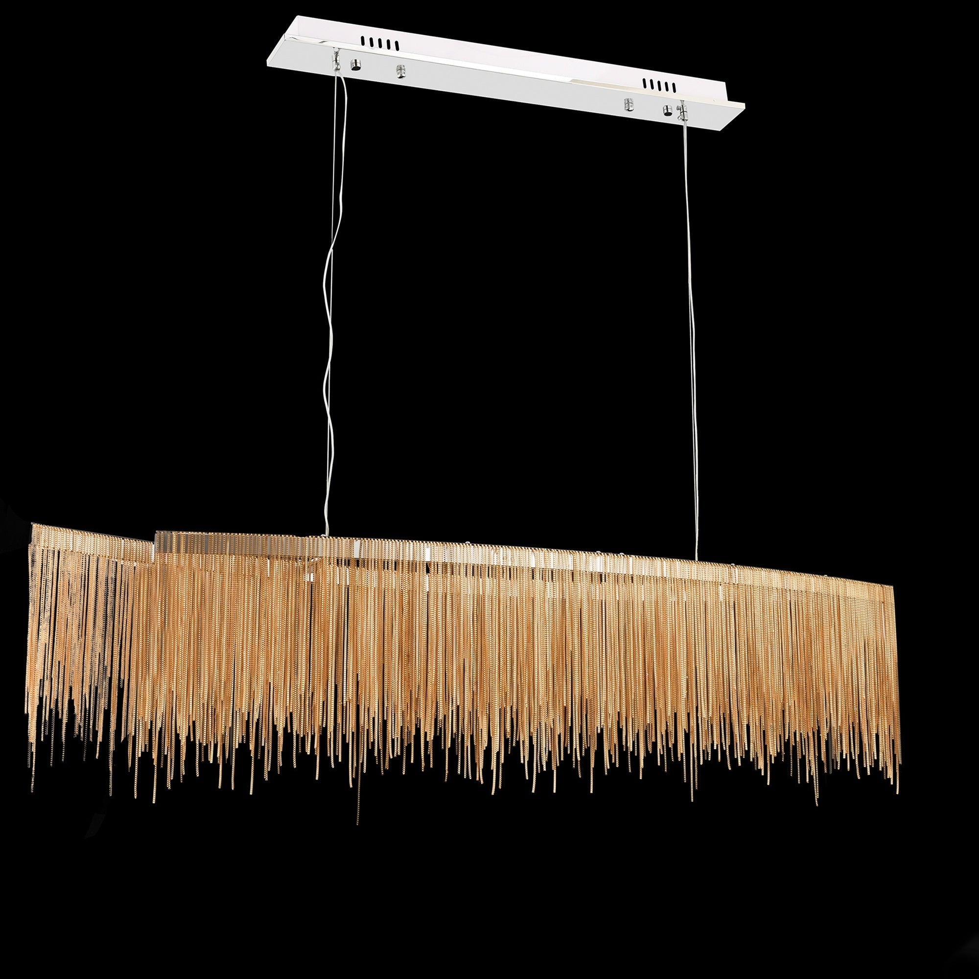 WOMO Lustre Linéaire Macramé Doré/Argent-WM2062b