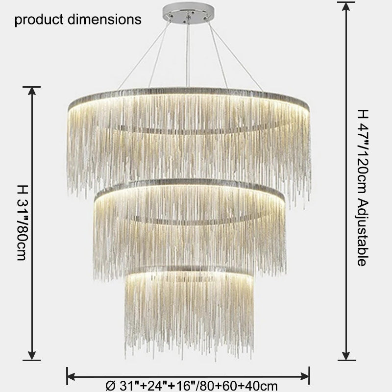 WOMO Lustre Macramé Rond Argenté/Doré-WM2062a